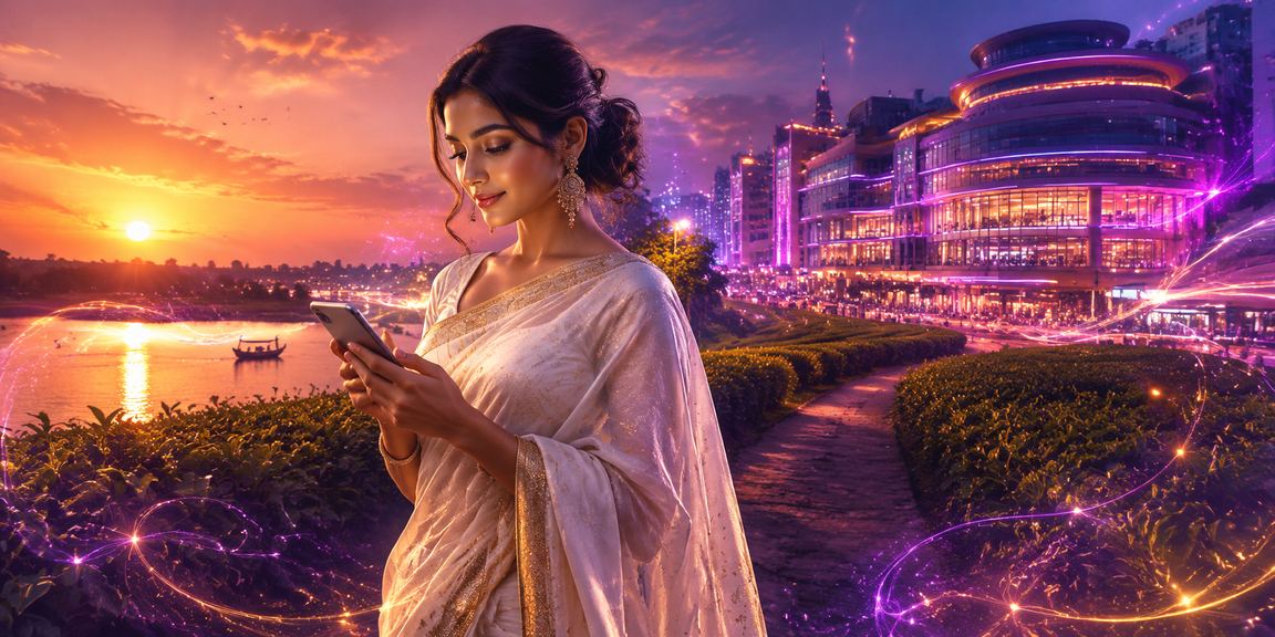 A user in Bogura enjoying the mobile casino experience